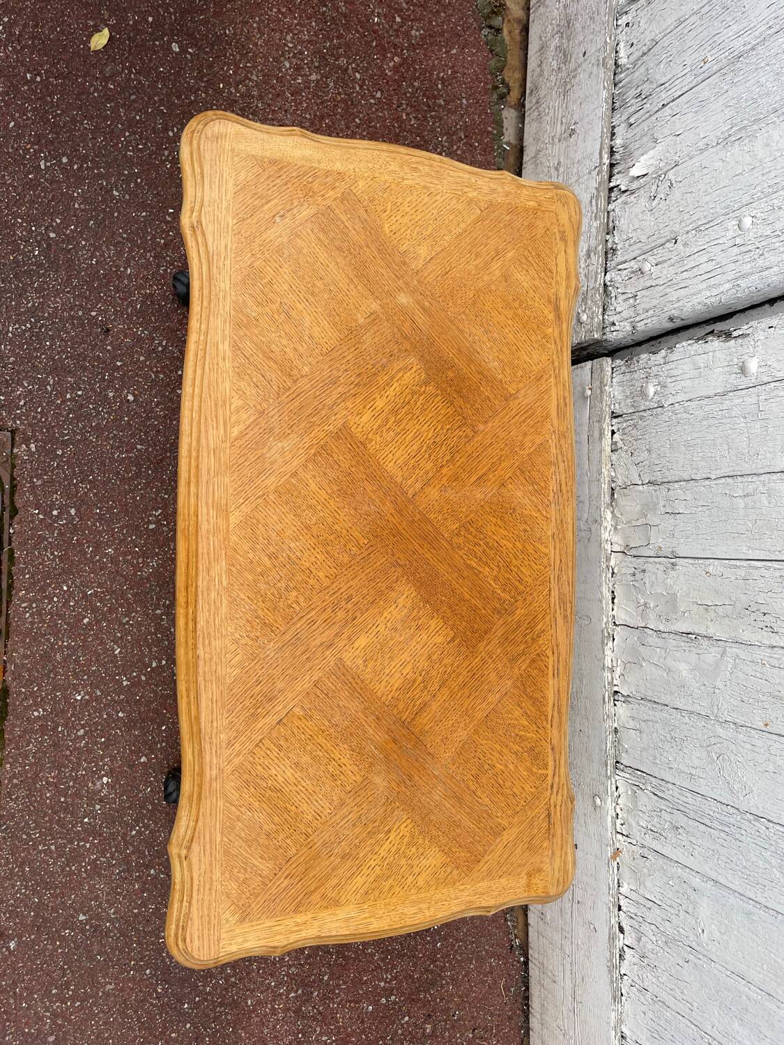 Louis XV style black patinated coffee table