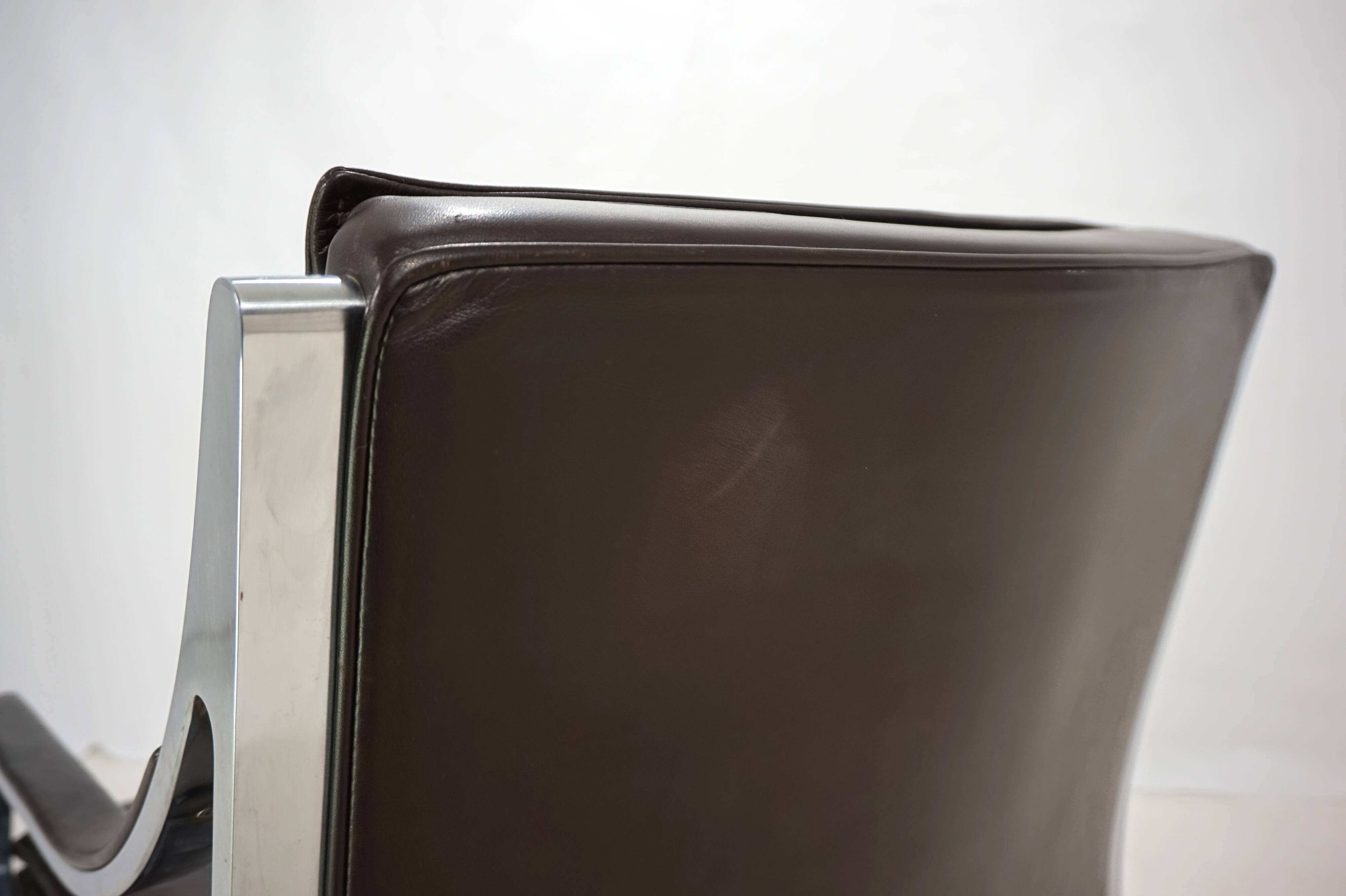Knoll Art Collection leather lounge chair by Rudolf B. Glatzel, 1970