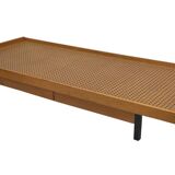 Lit en bois vintage avec tiroirs, Pays-Bas, 1960 design Lit de