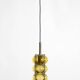 1960s Space Age pendant lamp by Temde made of glass and nickel-plated metal