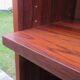 Low rosewood library with sliding doors and drawers, Denmark 1960.