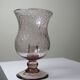 Vintage glass bubble photophore in pale amethyst, Biot style, 1970-1980.