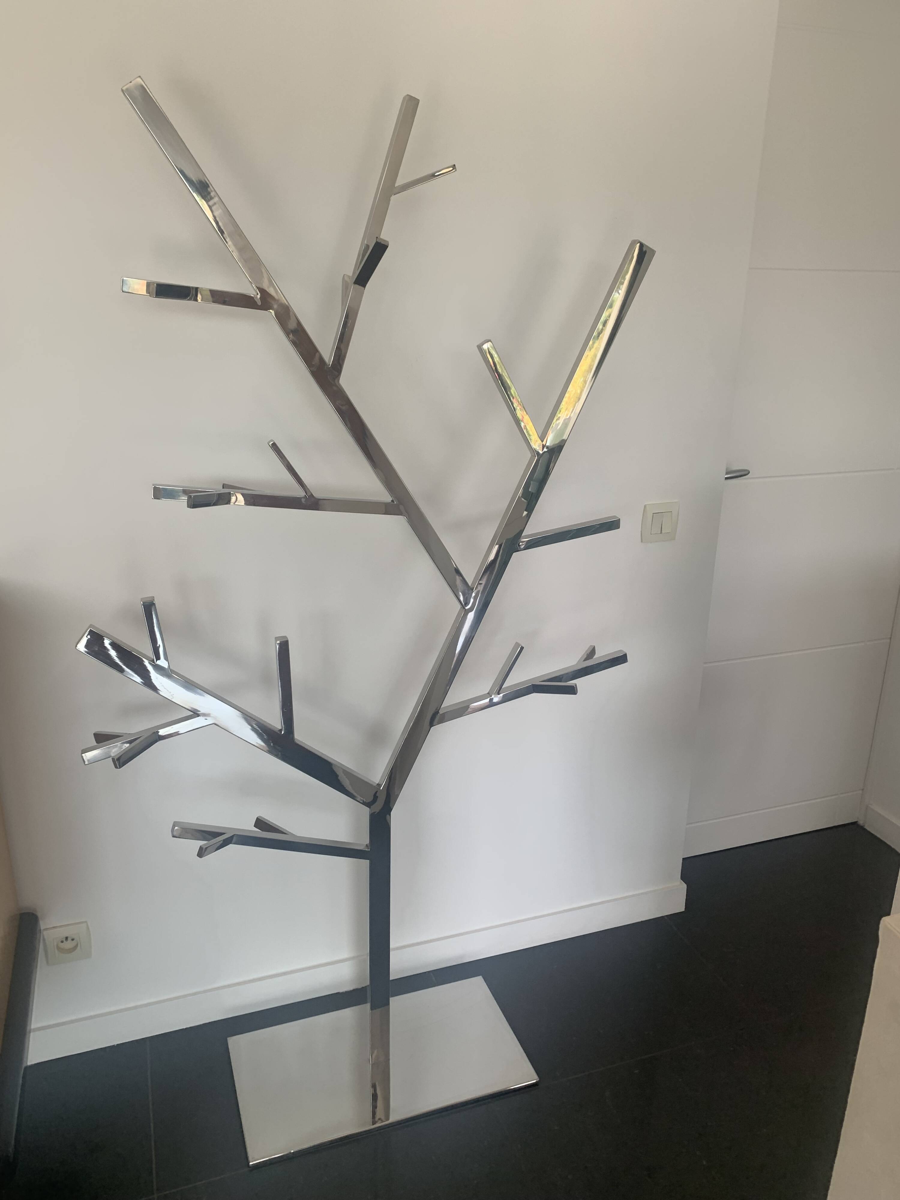 Coat rack tree chrome steel
