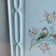 Porte-ustensiles de cuisine art déco tôle émaillée 3 oiseaux