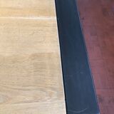 Table with Fermob bench in natural wood and iron
