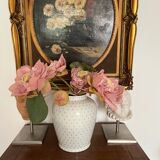 Vase Limoges Tharaud white with golden fleur-de-lis