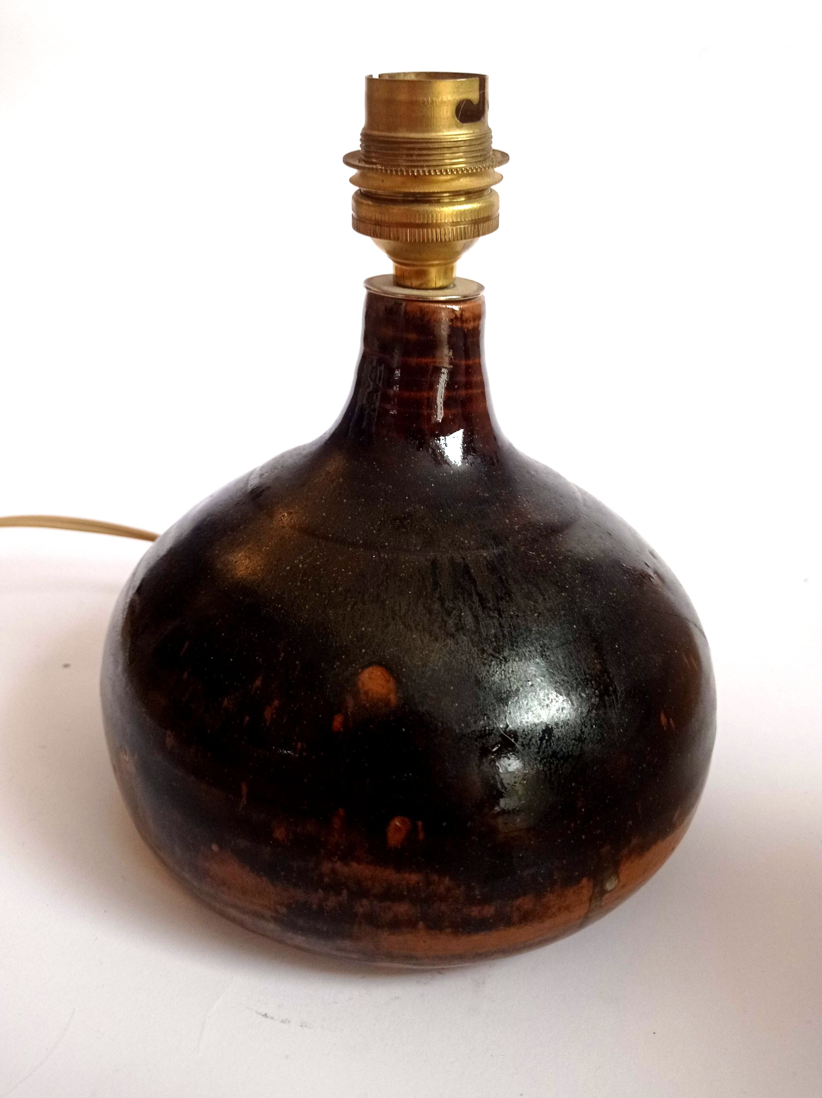 Stoneware lamp from La Borne