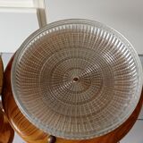 Old round ceiling lamp glass and brass