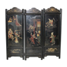 ancient Asian Chinese screen in 19th century and painted