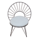 Vintage Danish wrought iron armchair