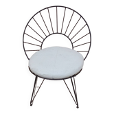 Fauteuil vintage danois fer forgé