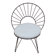 Vintage Danish wrought iron armchair