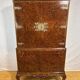 Mid-20th Century Burr Walnut Drinks Cabinet – Art Deco Elegance Meets Queen