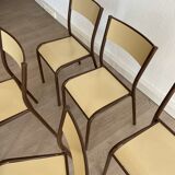 Lot de 6 chaises industrielles 1980