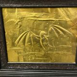 Buffet 2 portes avec plaques bronze chauve souris