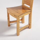 Set of 6 Swedish solid pine chairs by Sven Larsson Möbelshop