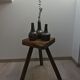 Old wooden stool tripods