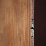 Carved wooden box with lock