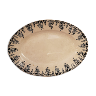 Iron earth oval dish