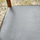 4 chaises vintage bois et skaï années 70