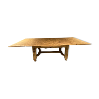 Table ferme poncée rallonges 260 cm