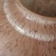 Large art deco globe pink speckled glass