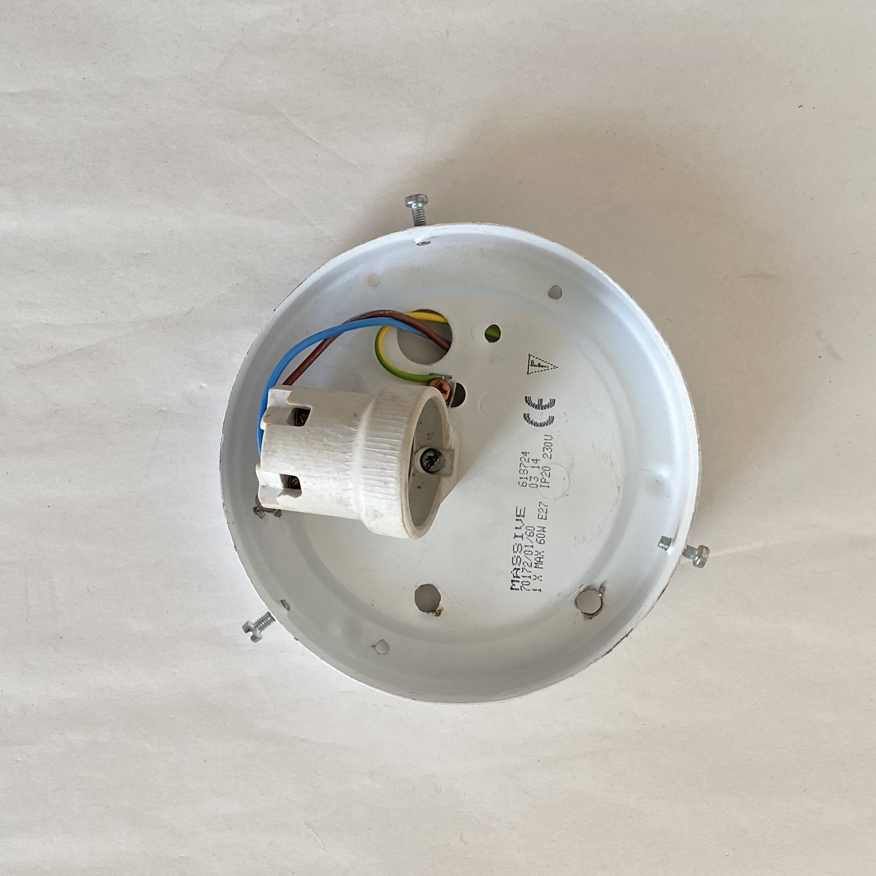 Wall light ceiling light molded glass 1970 1980 seventies eighties