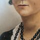Oil on canvas portrait, vintage, bohemian countryside decoration.