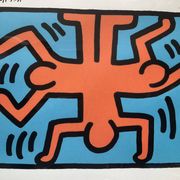 Numbered Keith Haring silkscreen with certificate.