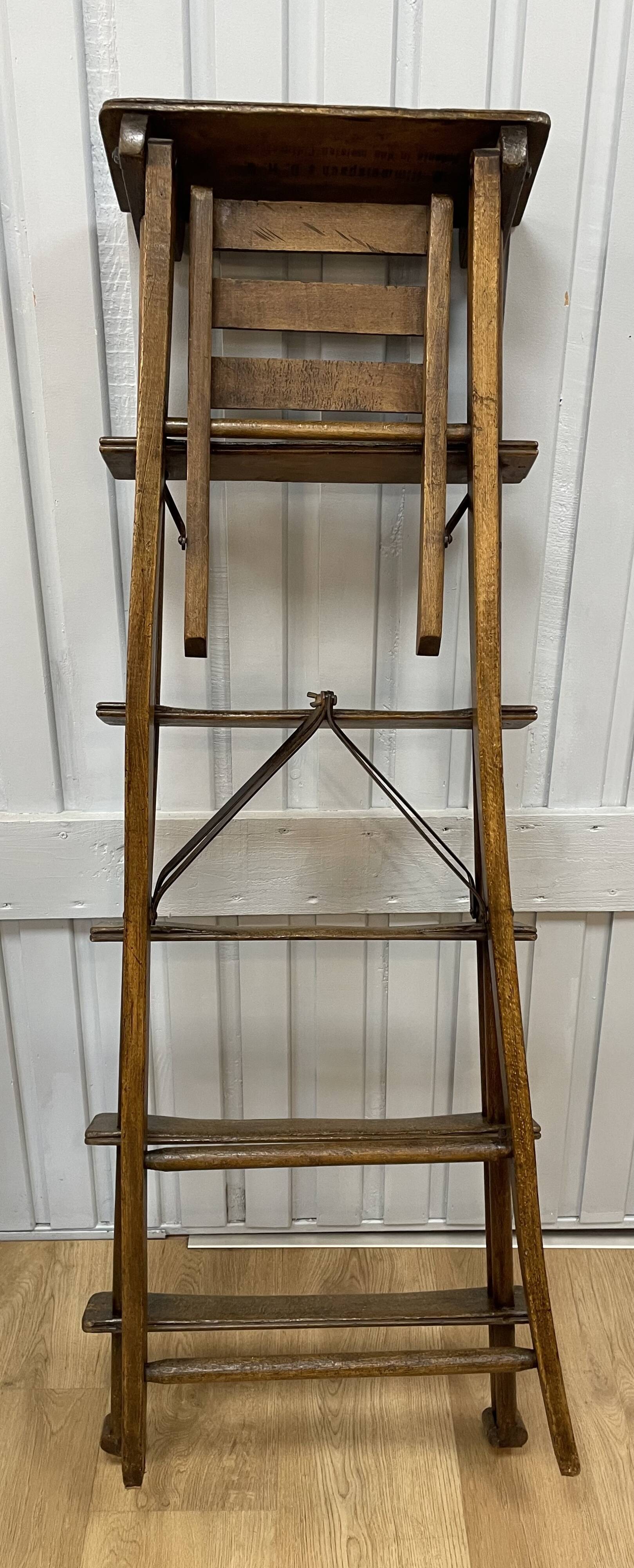 19th century library stepladder