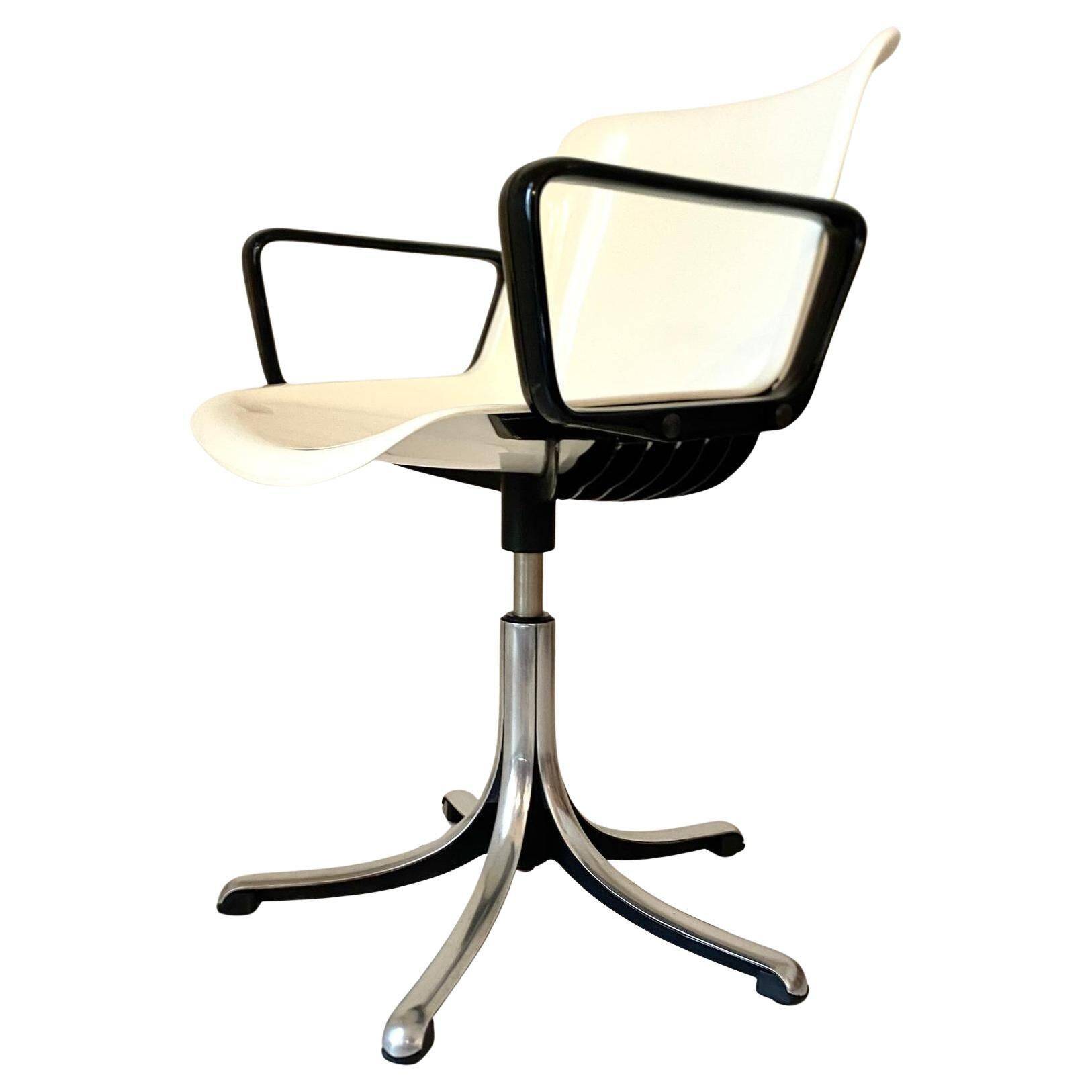 Set of three Modus Office Desk Chairs, Osvaldo Borsani for Tecno, Italy 1960