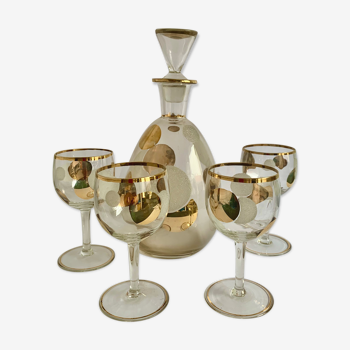 Carafe and four glasses, 1970s