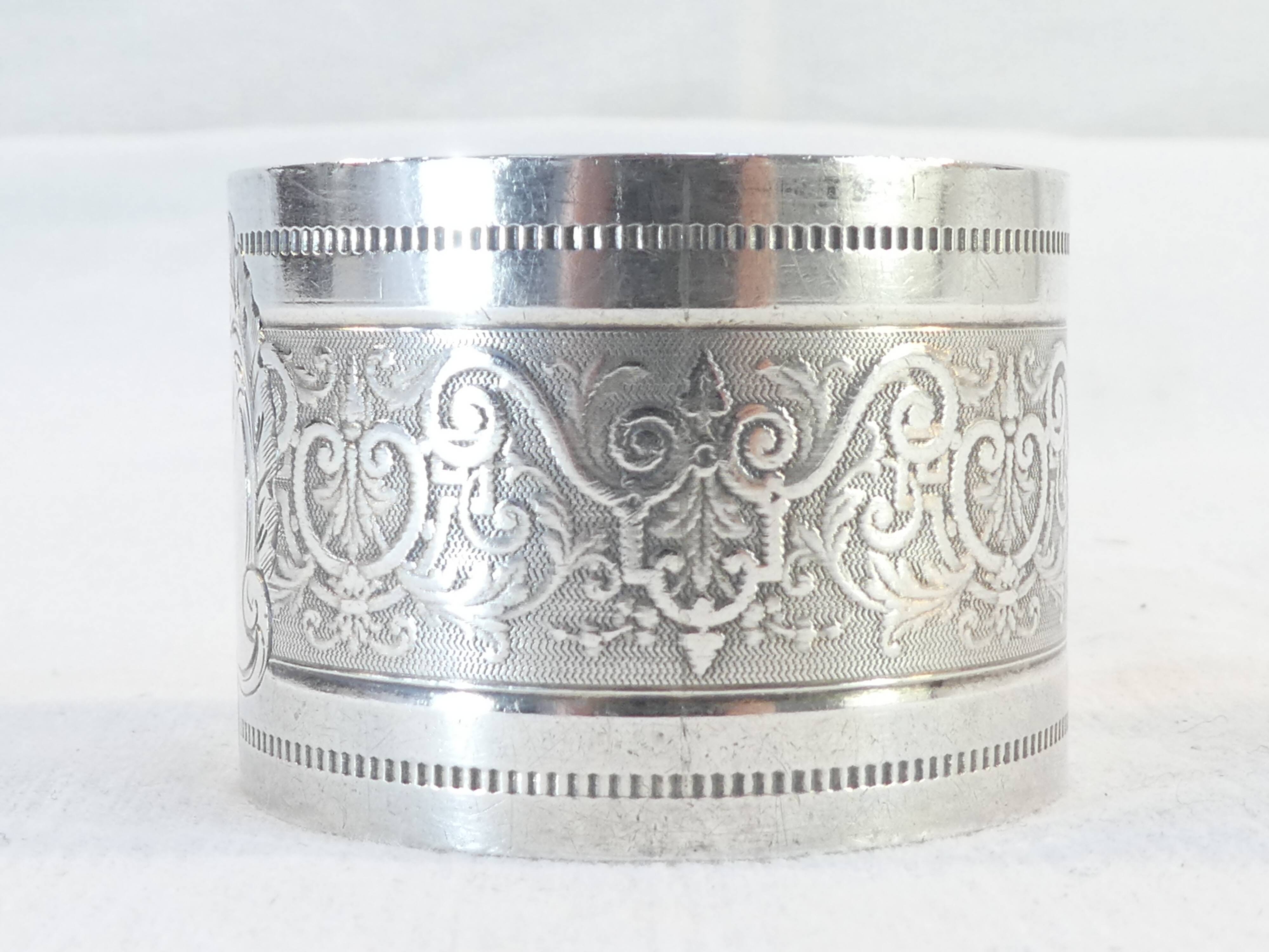Solid silver towel round minerva orfevre hage henri
