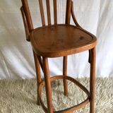 Curved wooden countertop chair - mid. 20th