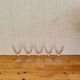 Lot de 5 verres à vin en verre ciselé vintage