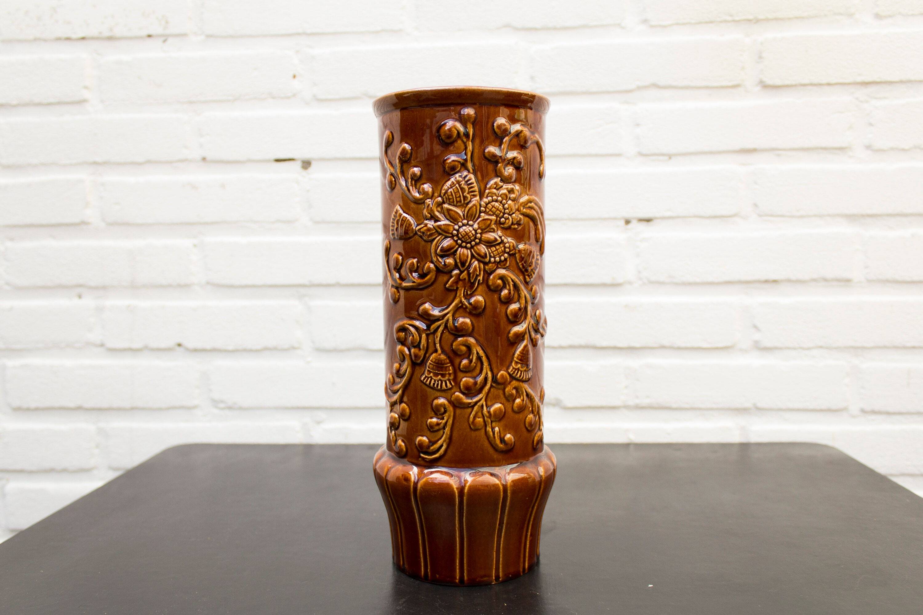 Large vintage W. Germany vase 725/30 with a Floral decor