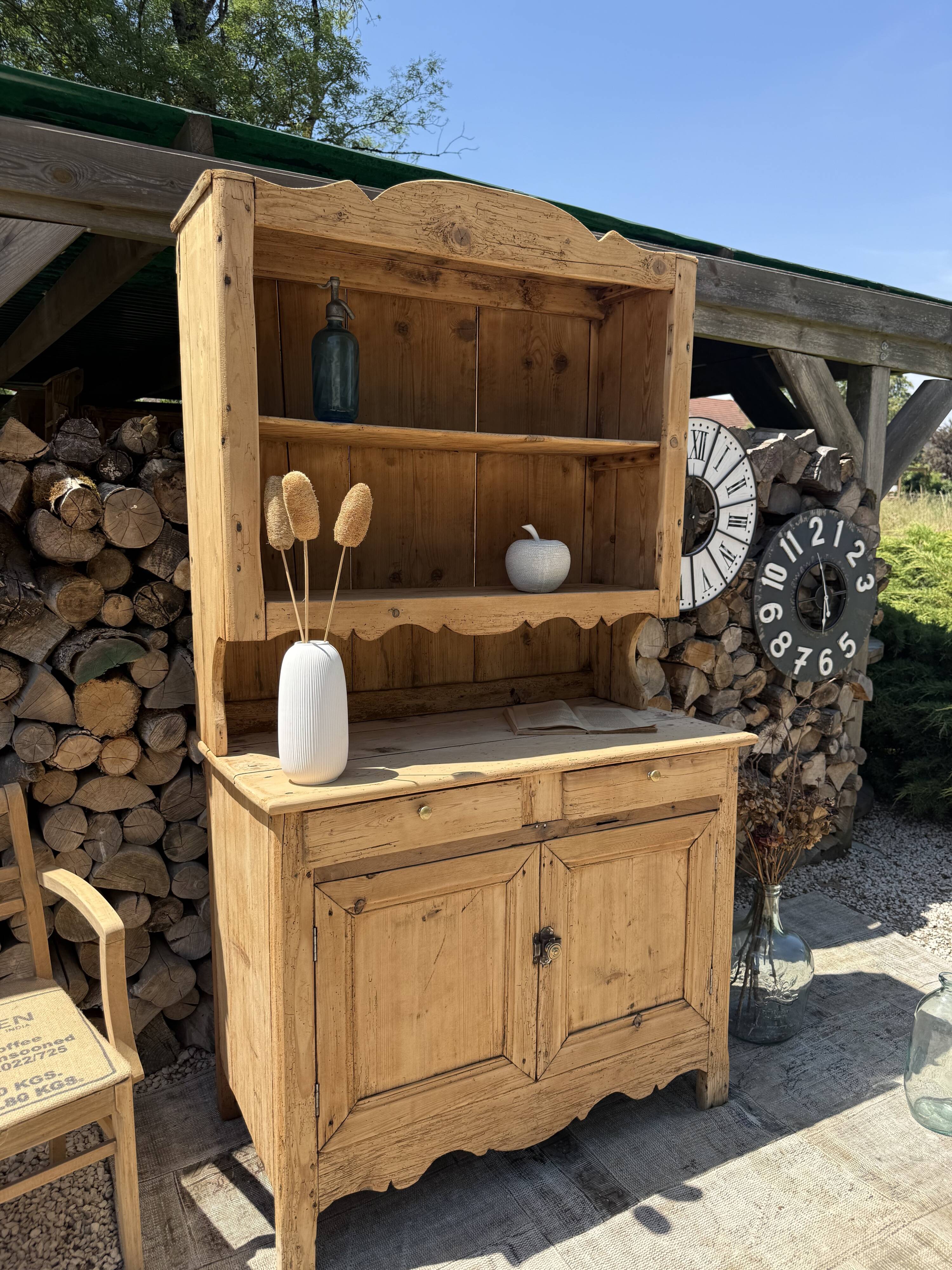Solid wood sideboard / Two-body buffet