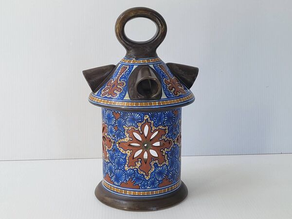 Lanterne bougeoir gouda night light ceramique art deco 1915 vintage a jour