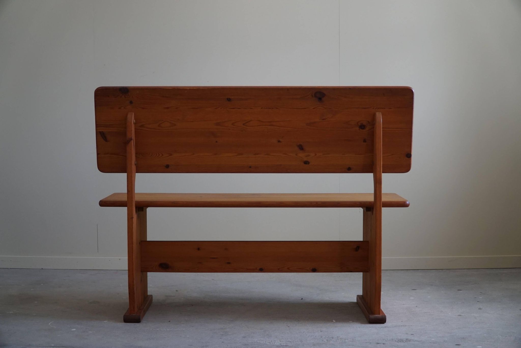 Modern Mid-Century Pine Bench, Made by a Swedish Cabinetmaker in the 1970s