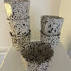 6 speckled ceramic coffee cups
