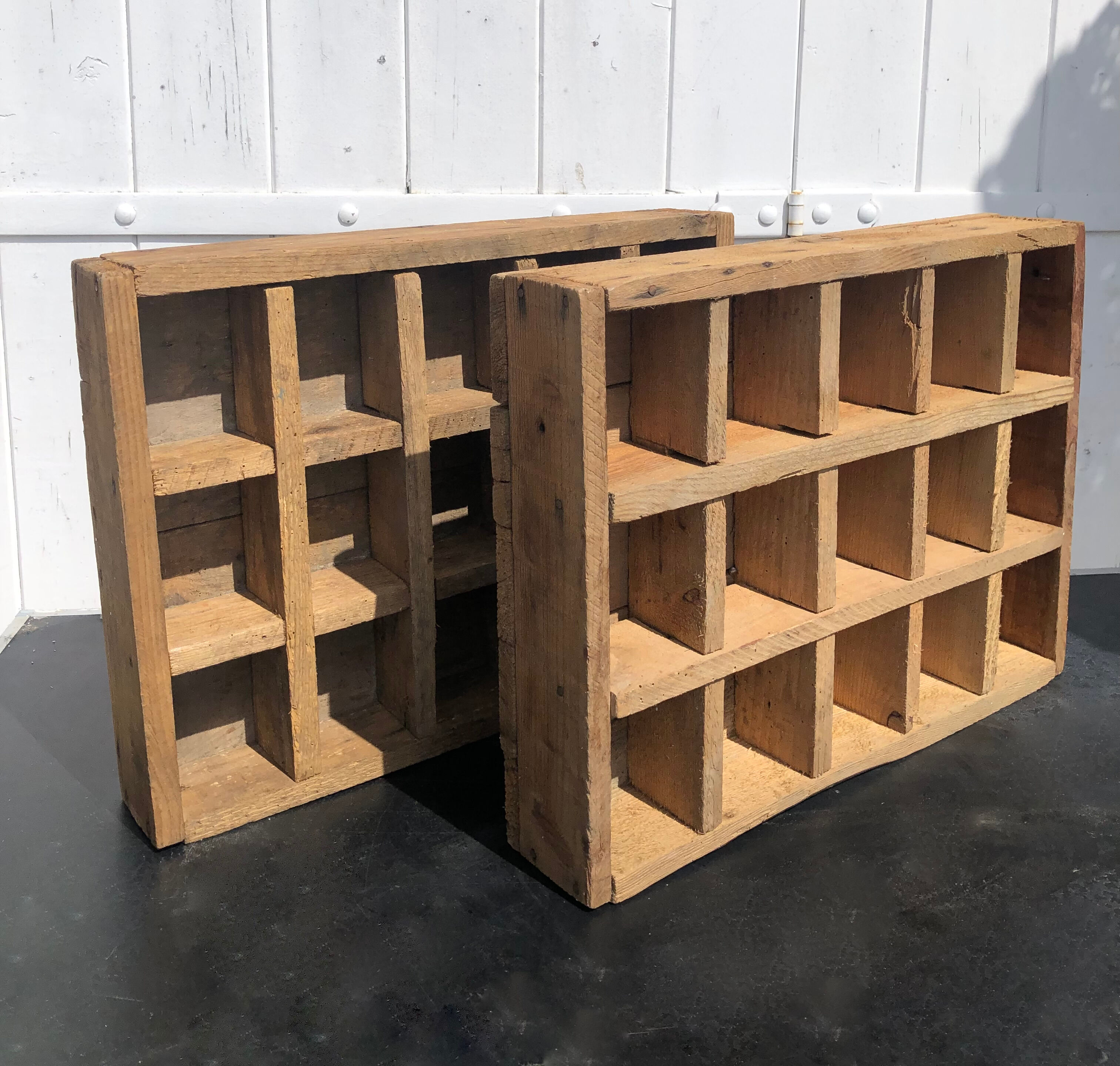 Old wood workshop locker