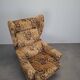 Mid-Century Czechoslovak Plush Wingback Recliner Chair, 1970s