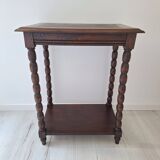 Side table with spool legs