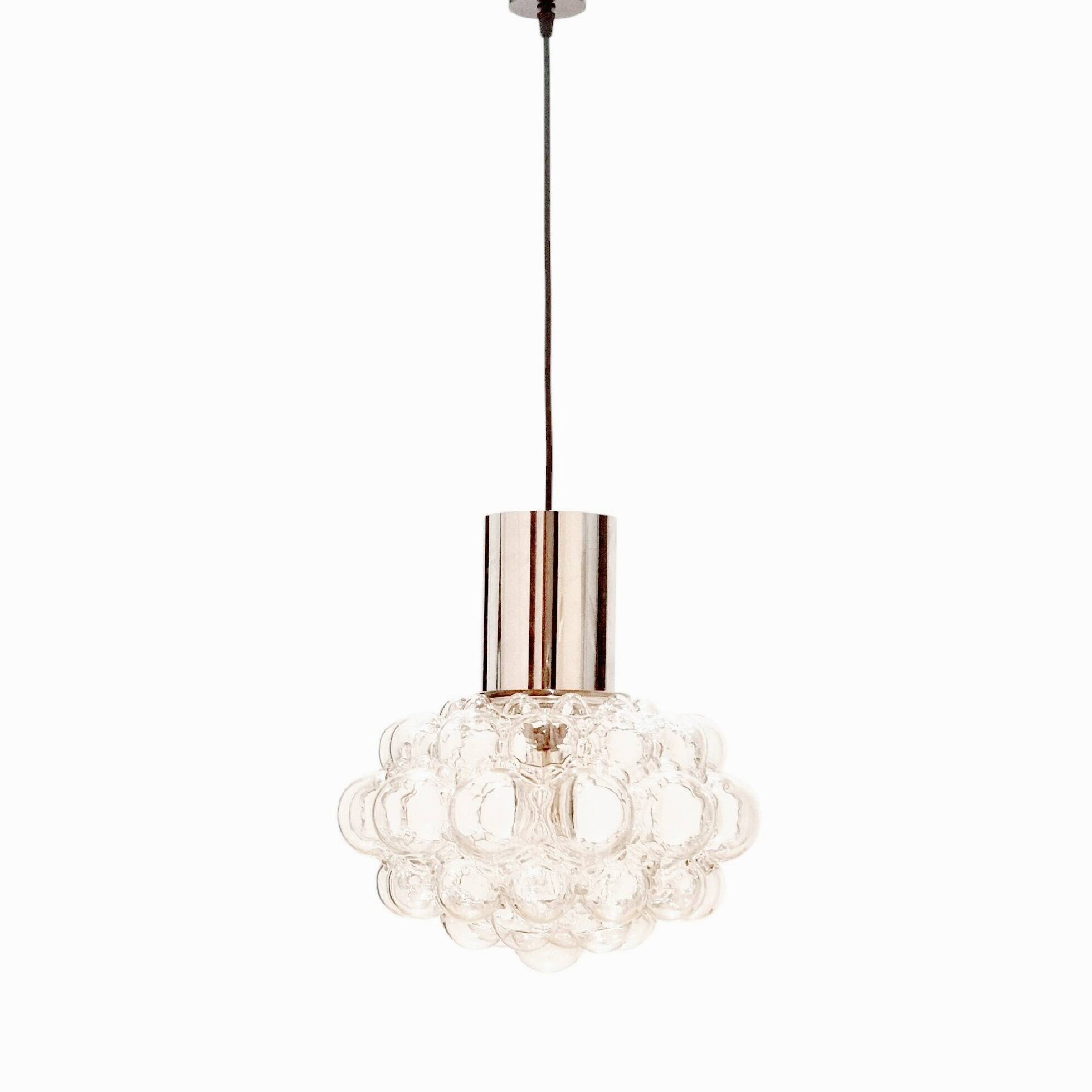 Large Mid-Century Bubble Glass Ceiling Light - H.Tynell for Limburg, 1960s