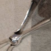 Silver-plated asparagus tongs with guilloche decoration and goldsmith Christofle