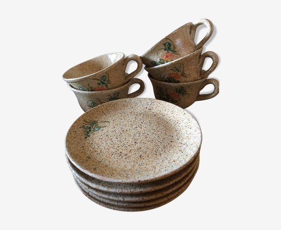 Lot 5 tasses grès