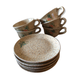 Lot 5 tasses grès