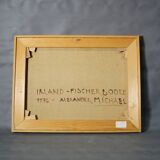 Oil painting by Alexander Michael – Fishing boats in Ireland, 1976