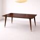 Extendable formica table from the 1960s with a Scandinavian rosewood effect.
