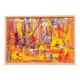 Original Swedish Oil on Panel - 'Komposition' by Daniel Raphaël - Signed - Vintage and Framed - 53 x 38 cm (20.9" x 15")